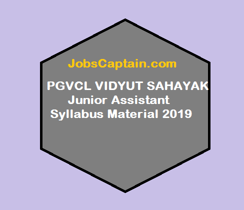 pgvcl vidyut sahayak syllabus material pdf