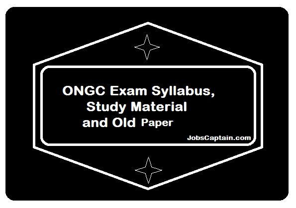 ongc exam syllabus material