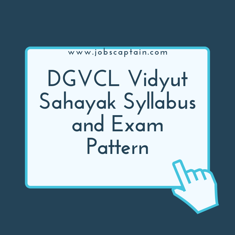 DGVCL Vidyut Sahayak Syllabus and Exam Pattern pdf