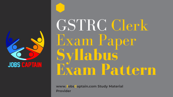 GSTRC Clerk Exam Paper