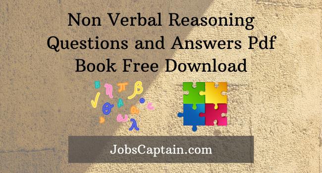 Non Verbal Reasoning Questions and Answers Pdf