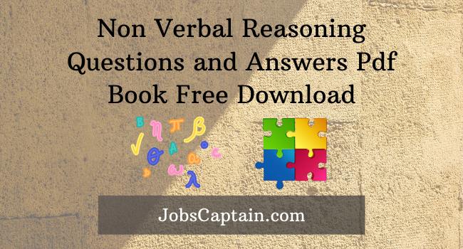 Non Verbal Reasoning Questions And Answers Pdf Book Free Download