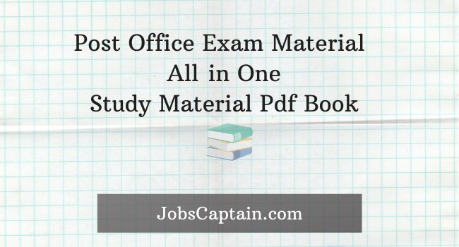 Post Office Exam Material pdf book
