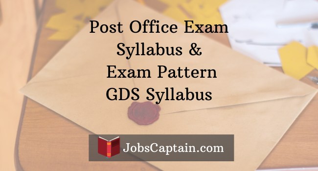 Post Office GDS Exam Syllabus and Exam Pattern