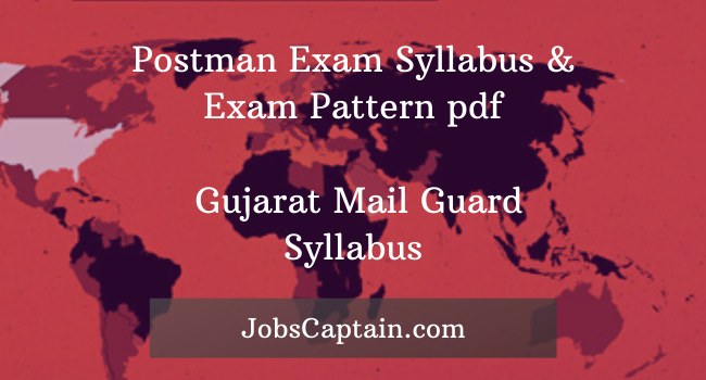 Postman Exam Syllabus and Exam Pattern pdf