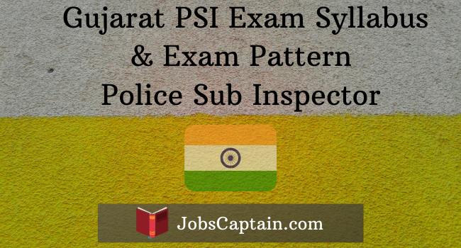 Gujarat PSI Exam Syllabus
