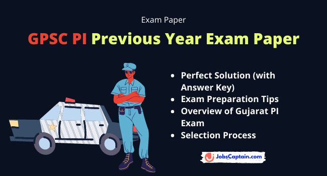 GPSC PI Exam Paper Pdf