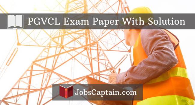PGVCL Vidyut Sahayak Exam Paper With Solution