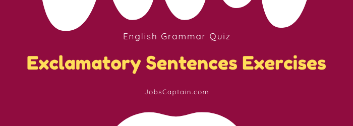 Exclamatory Sentences Exercises