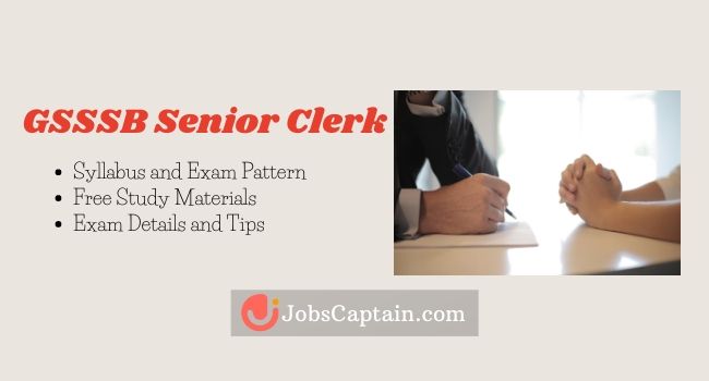 GSSSB Senior Clerk Syllabus and Free Pdf Study Materials