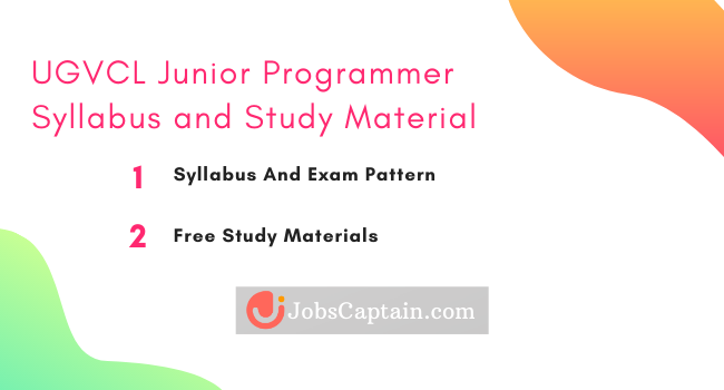 UGVCL Junior Programmer Syllabus and Study Material