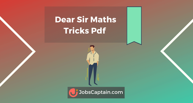 Dear Sir Maths Tricks Pdf book