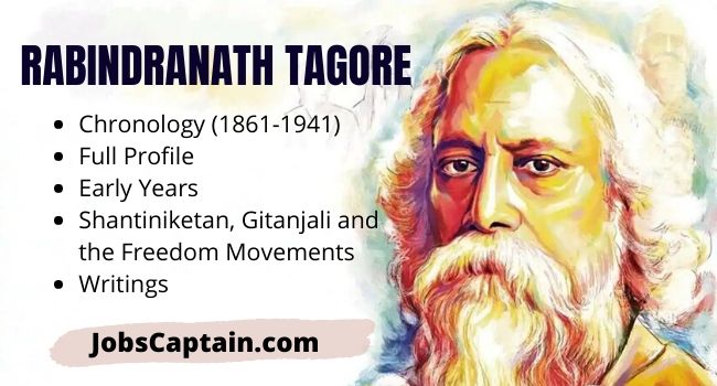 Rabindranath Tagore Chronology, Profile, Freedom Movements and Books of Rabindranath Tagore