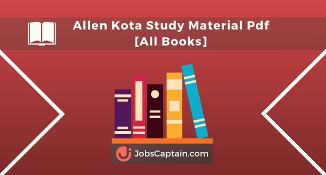 Allen Kota Notes Study Material Pdf book
