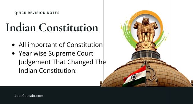 Indian Constitution Quick Revision Notes