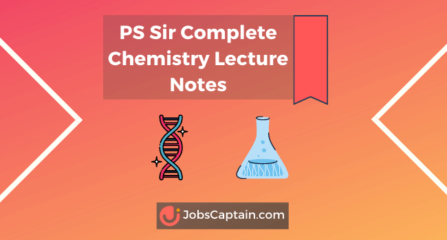 PS Sir Complete Chemistry Lecture Notes Jee neet pdf book