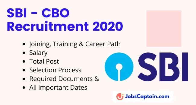 State Bank of India (SBI) Recruitment for Circle Based Officer (CBO) Posts 2020