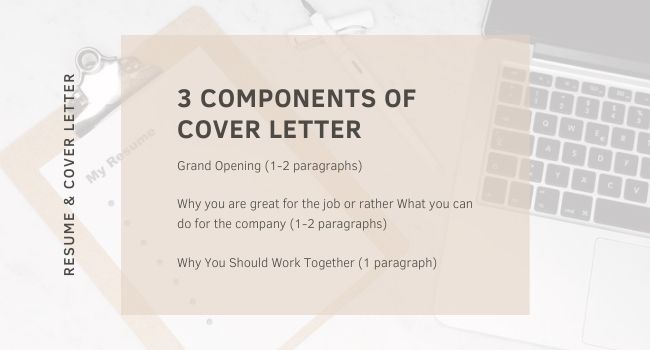 3 parts of cover letter