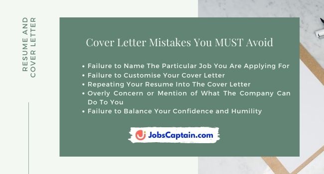 5 Cover Letter Mistakes You MUST Avoid