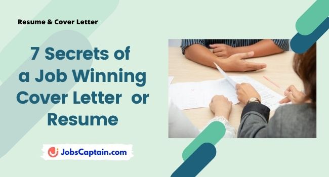 7 Secrets of a Job Winning Cover LetterResume