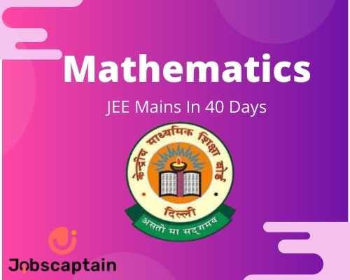 Mathematics in 40 days for JEE Main Pdf books