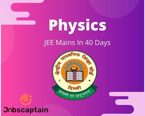 Physics in 40 days for JEE Main Pdf books