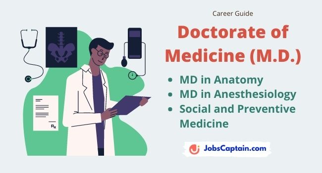 MD in Anatomy, Anesthesiology, Social and Preventive Medicine
