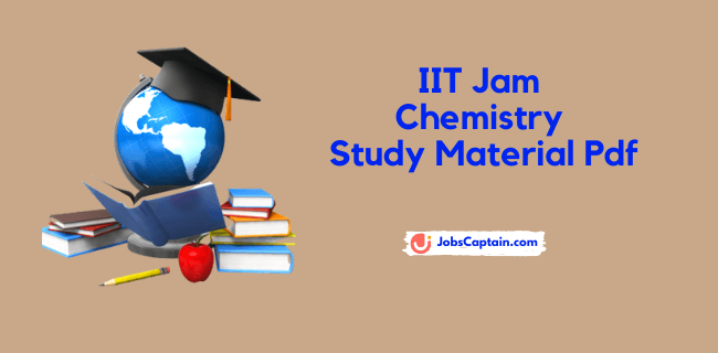 IIT Jam Chemistry Study Material Pdf