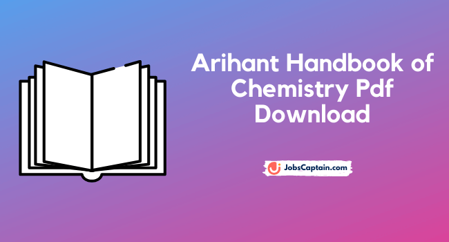 Arihant Handbook of Chemistry Pdf Download