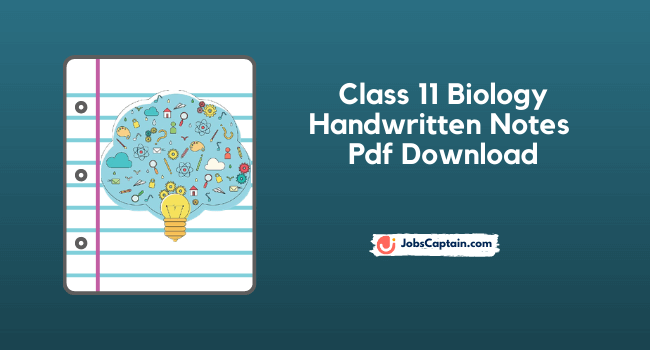 Class 11 biology Handwritten Notes Pdf Download