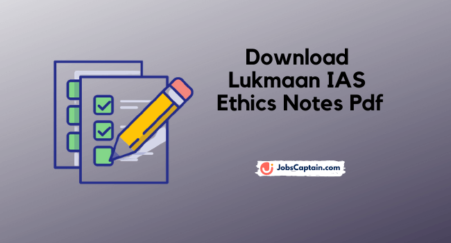 Download Lukmaan IAS Ethics Notes Pdf