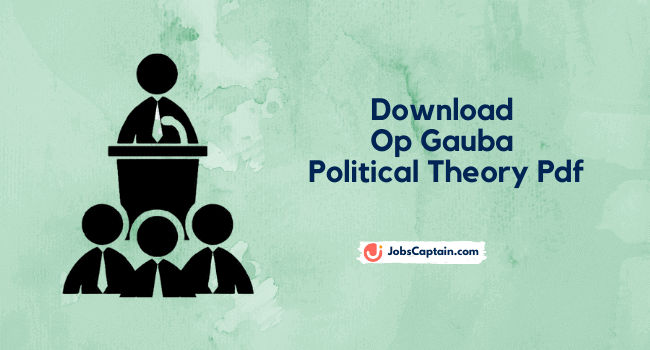 Download Op Gauba Political Theory Pdf