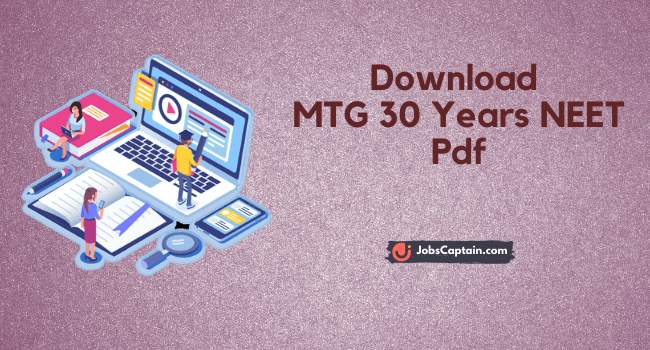 MTG 30 Years Neet Pdf Free Download