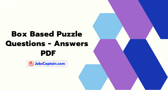 Box Based Puzzle PDF for IBPS