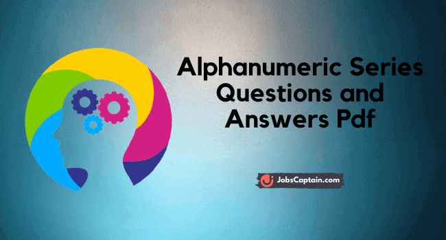 Alphanumeric Series Questions and Answer