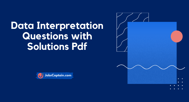 Data Interpretation Questions Set PDF with Answers