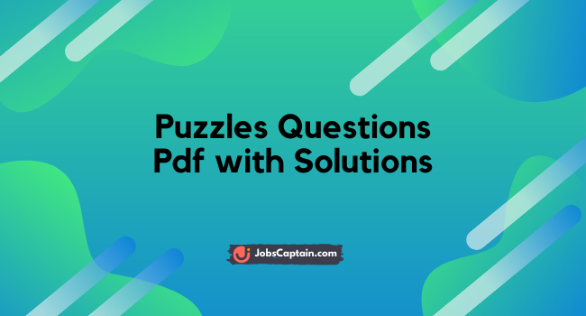 Download Puzzles Questions with Answers PDF with Solutions