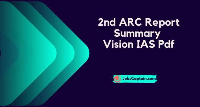 Vision IAS 2nd ARC Report Summary PDF [Download Now]