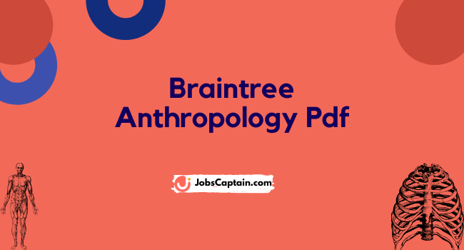 Braintree Anthropology PDF Book