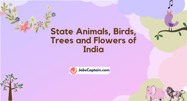 State Animals Birds Trees and Flowers of India PDF Download