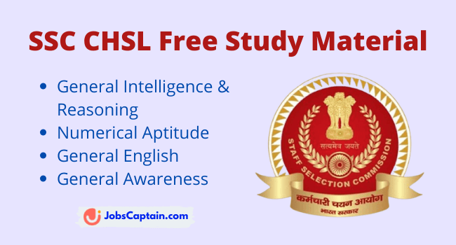 SSC CHSL 10+2 Free Study Material Books