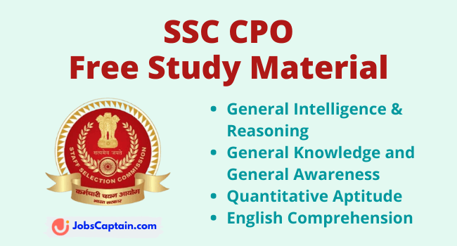 SSC CPO Free Study Material Book PDF