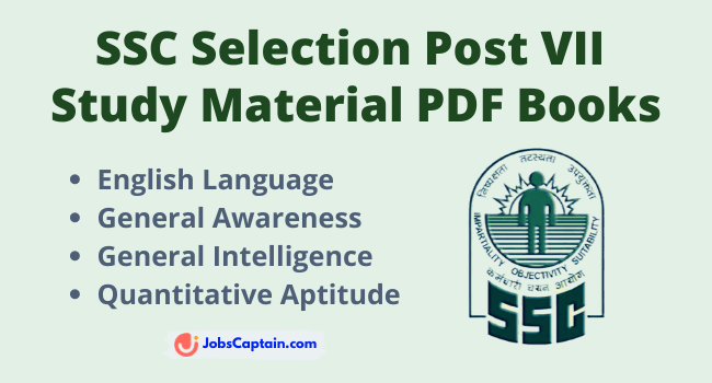 Download SSC Selection Post VII Study Material PDF Books
