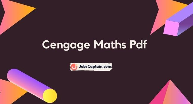 Cengage Maths Pdf