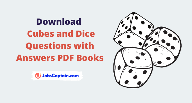 Cubes and Dice Questions with Answers PDF Books