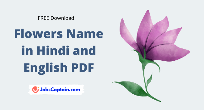 Flowers Name in Hindi and English PDF