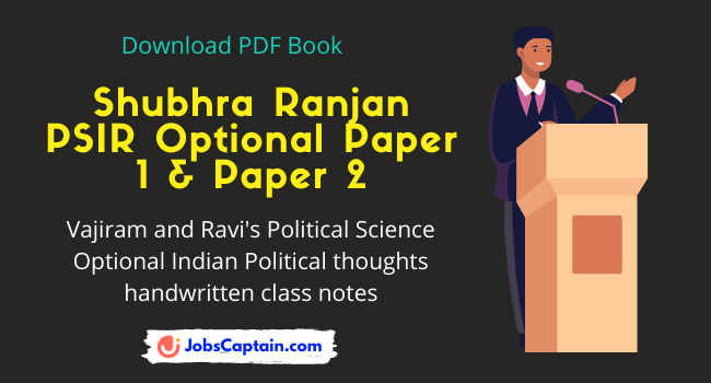 Vajiram and Ravi's Political Science Optional Indian Political thoughts handwritten class notes