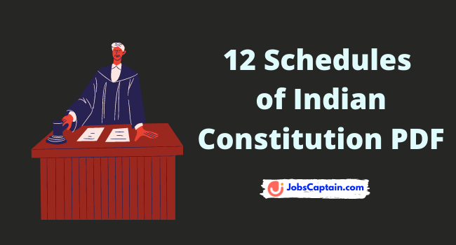 12 Schedules of Indian Constitution PDF