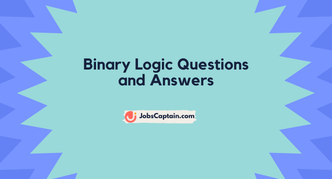 Binary Logic Questions and Answers PDF