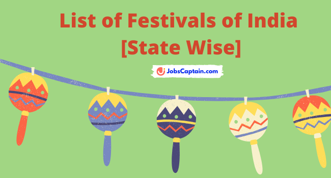 Festivals of India State Wise PDF